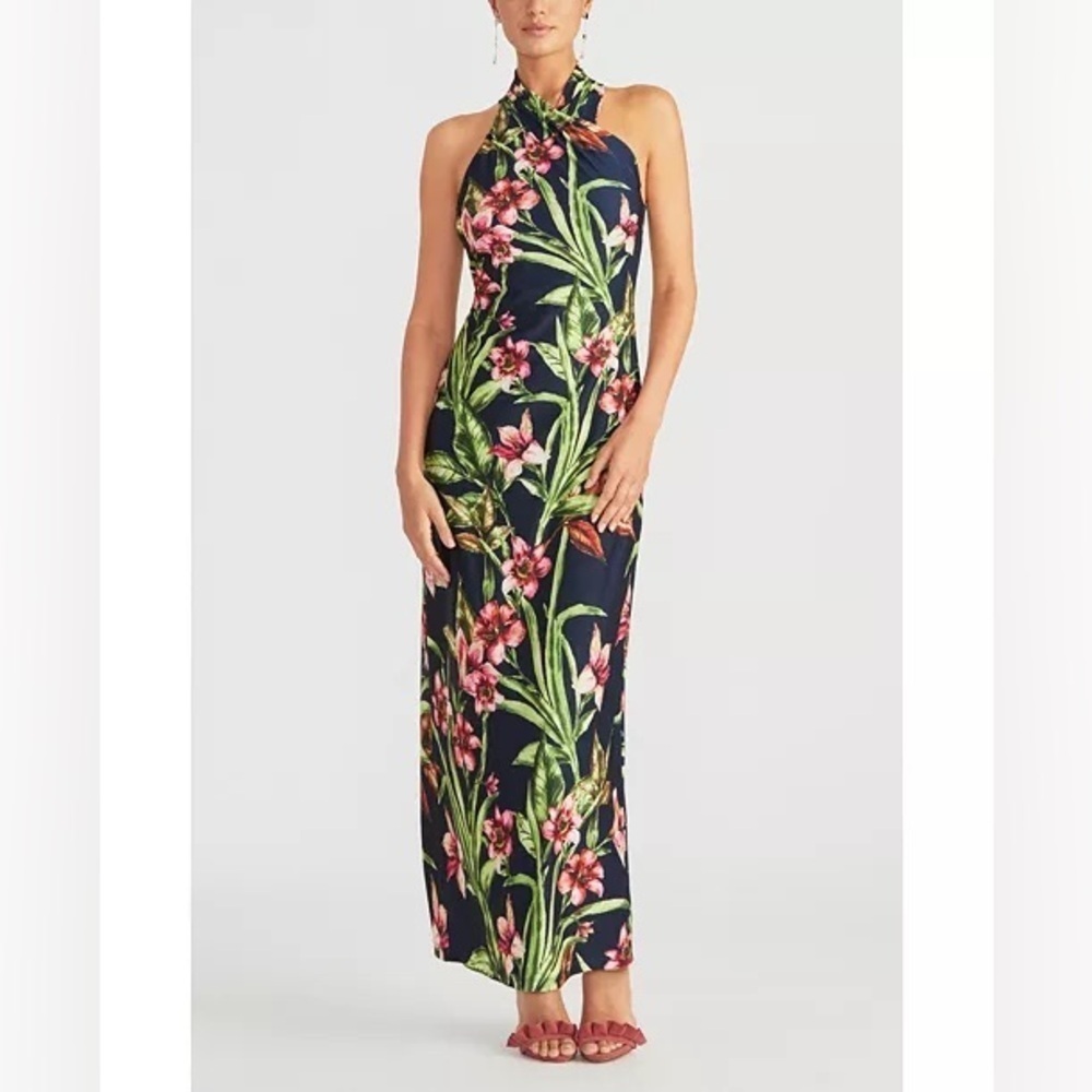 Rachel Roy Floral Print Halter Dress